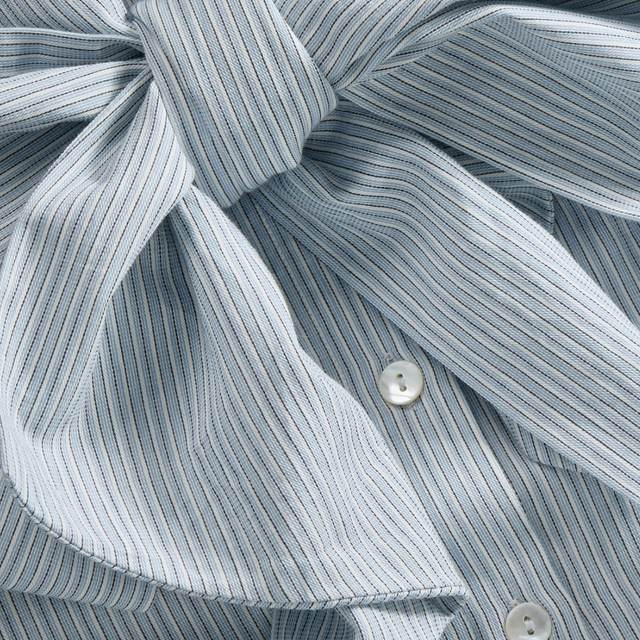 Dalia Bow Skjorte Blå Striber