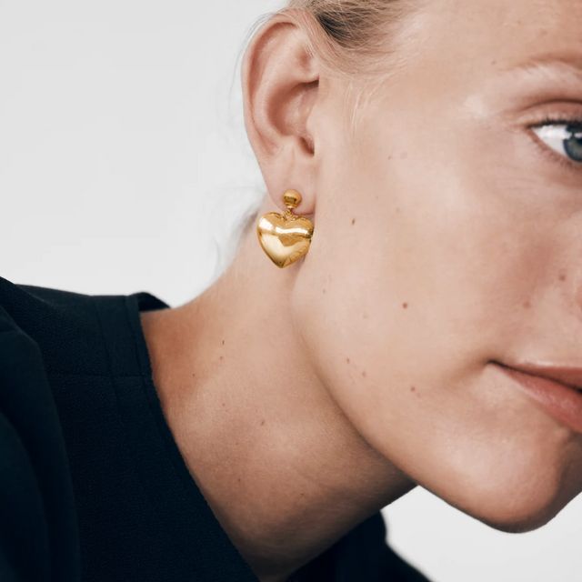 Leigh Hjerte Ørering Guld