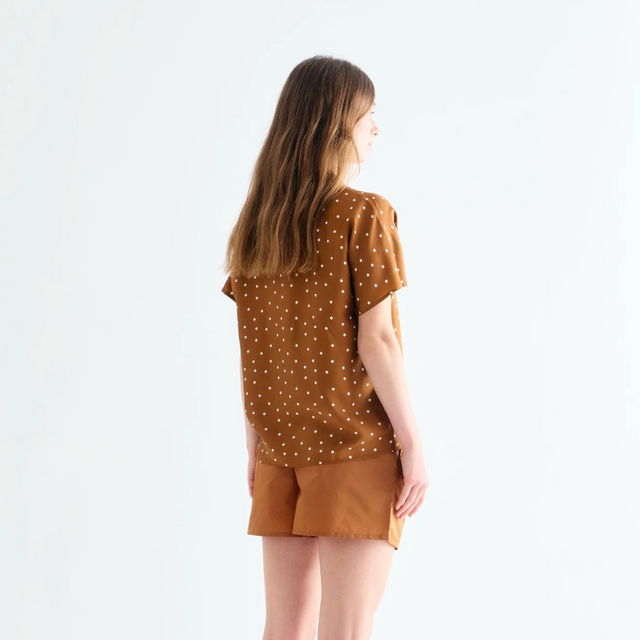 Birna Short Sleeve Shirt Caramel