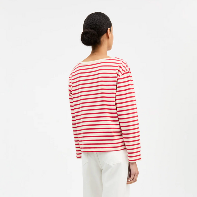 Marron Oversize Bluse Rød