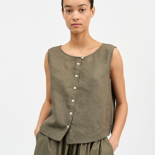 Vetiver Top Khaki