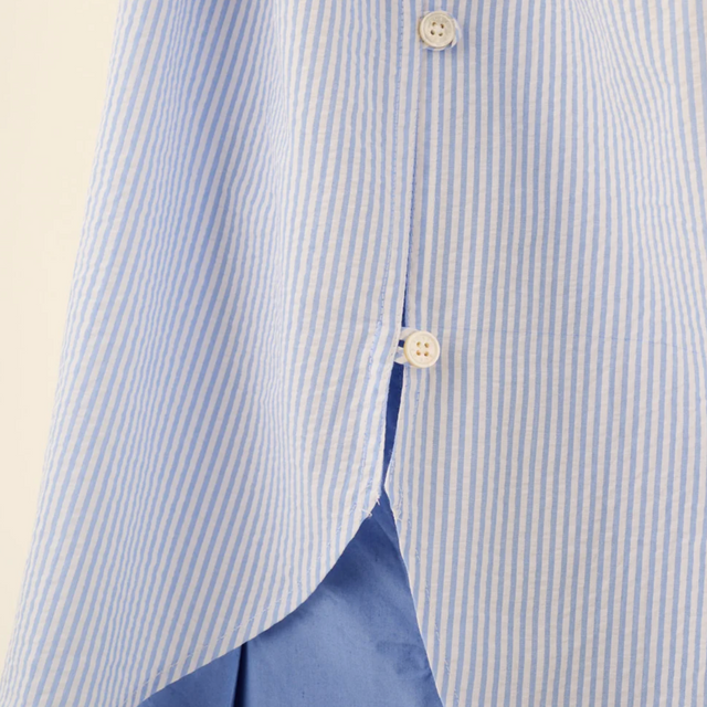 Shelby Skjorte Hvid/Blå Striber