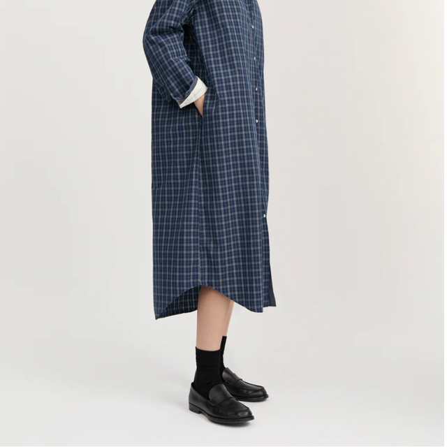 Sani Dress Check Mix Navy