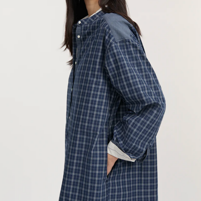 Sani Dress Check Mix Navy