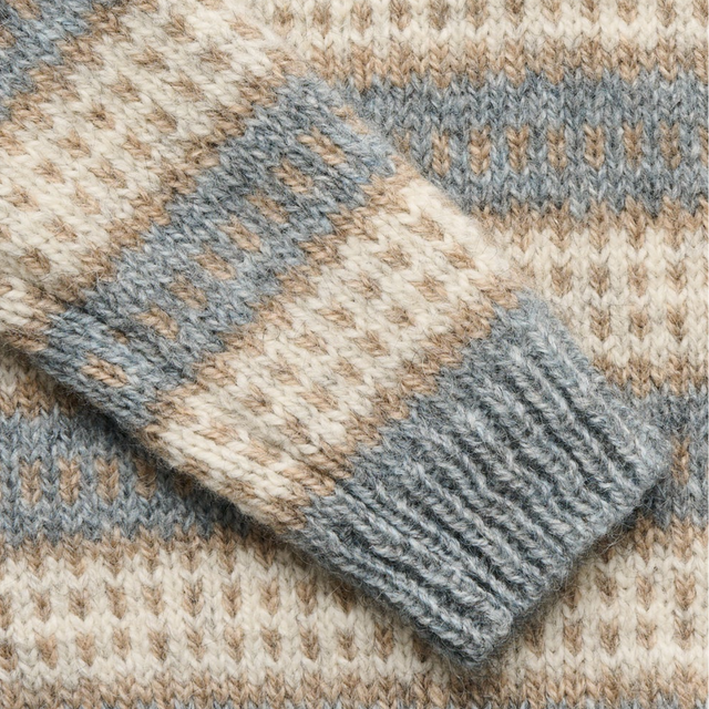 Svala O´Neck Sand/Beige/Stormblue intarsia