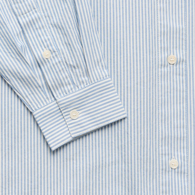 Edgar Skjorte oxford Light blue/White stripe