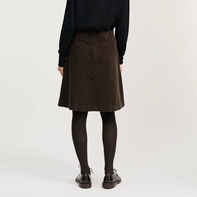 Estelle Velvet Skirt Smokey Brown