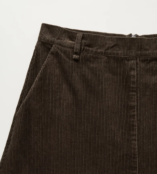Estelle Velvet Skirt Smokey Brown