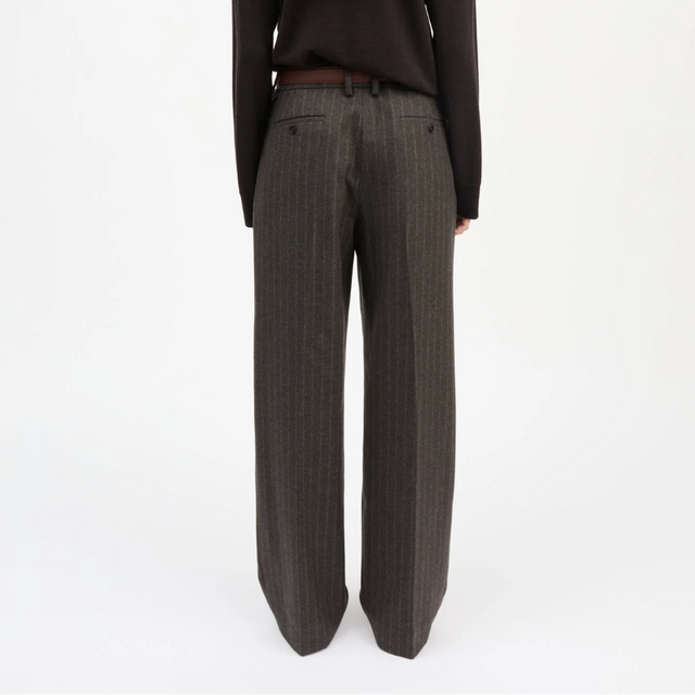 Harry Trousers Brown/Black Pinstripe