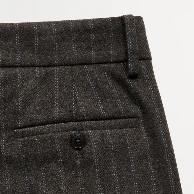 Harry Trousers Brown/Black Pinstripe
