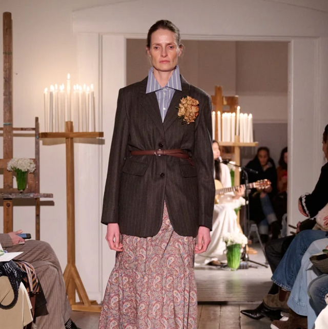 Joan Blazer Brown/Black Pinstripe