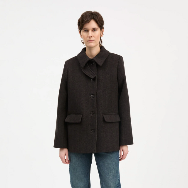 Alfred Jacket Brown Herringbone