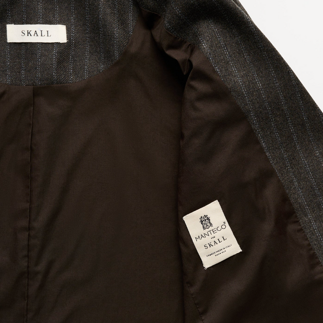 Joan Blazer Brown/Black Pinstripe