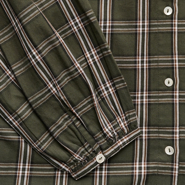 Cilla Checkered Shirt Green/White