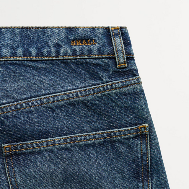 Sharon Straight Jeans Washed Dark Blue