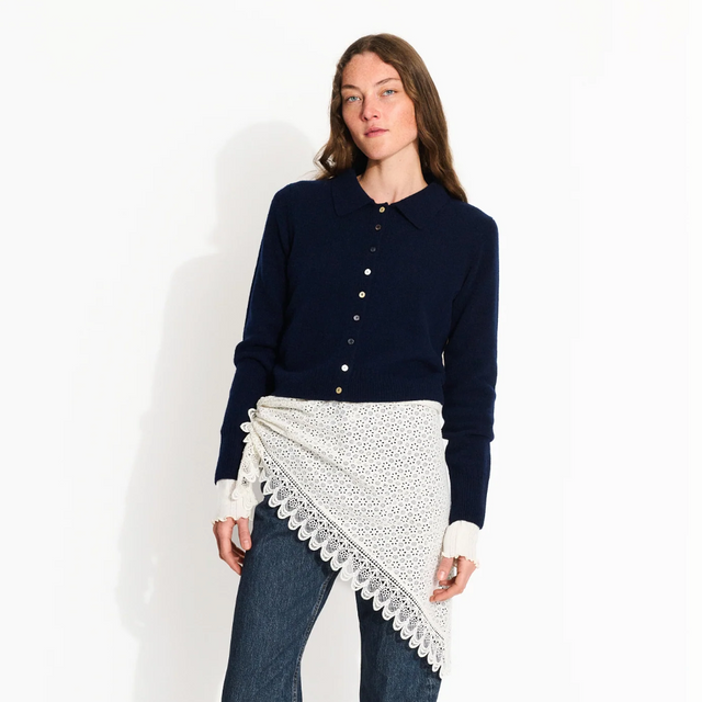 Paulina Uld Cardigan Navy