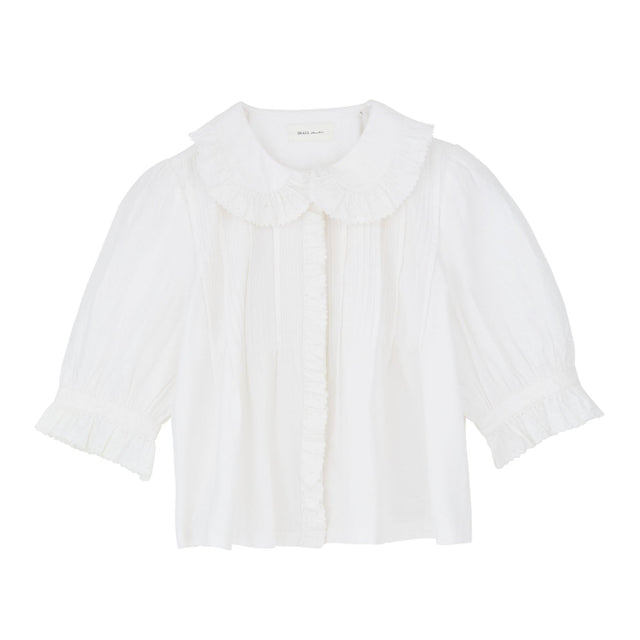 Skall Studio Viola bluse Hvid - Skjorter i Hvid (Optic White ) Køb skjorter hos Adelie. Dametøj på nørrebro og onlline til hele Danmark