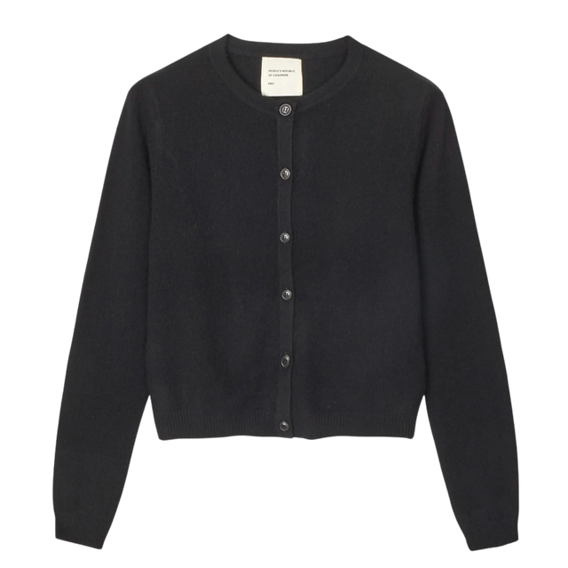 Peoples Republic of Cashmere Women's O-Cardigan Sort - Strik i sort (black) Køb strik hos Adelie. Dametøj på nørrebro og onlline til hele Danmark