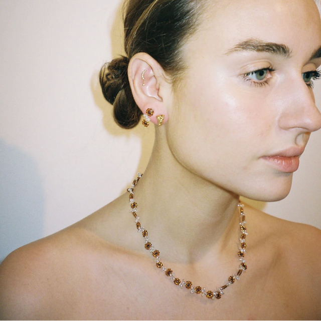 Brown Flower Halskæde