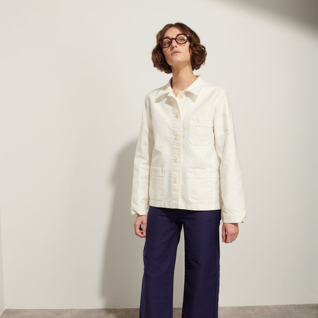 Work Jacket/Jakke Offwhite Hvid