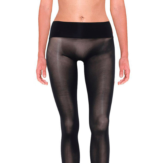 Opaque 50 denier black tights made from recycled yarns Dim Good