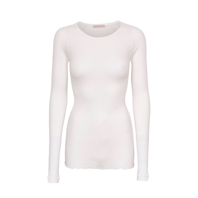 Seamless Basic Elvira Offwhite - T-Shirts i Hvid (Off White) Køb t-shirts hos Adelie. Dametøj på nørrebro og onlline til hele Danmark