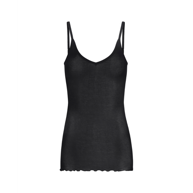 Seamless Basic Spaghetti Top Sort - Lingerie i Sort (Black) Køb lingerie hos Adelie. Dametøj på nørrebro og onlline til hele Danmark