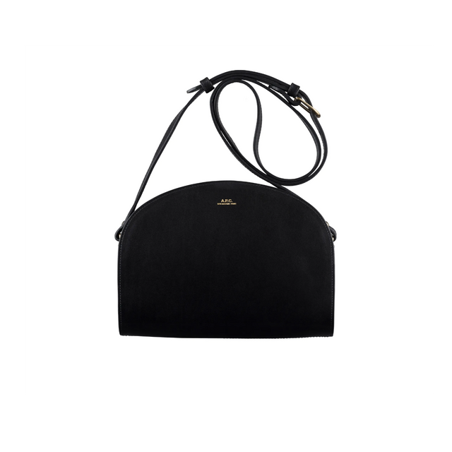 Demi Lune Mini Shoulder Bag in Black - A P C